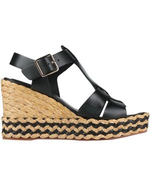 Paloma Barceló Sandals Cow Leather, Natural Raffia - Metallic