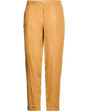 Alpha Studio Mustard Pants Linen - Orange