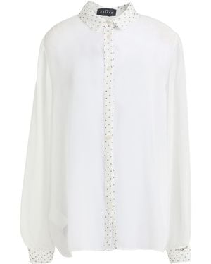 Gaelle Paris Shirt Polyester, Elastane - White