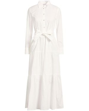 Alpha Studio Maxi Dress Cotton, Elastane - White