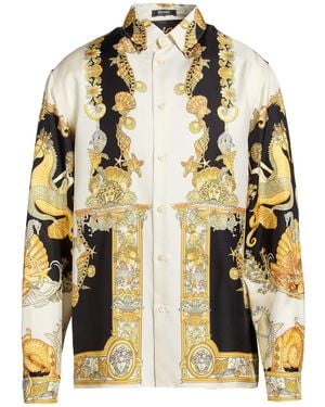 Versace Ivory Shirt Silk - Metallic