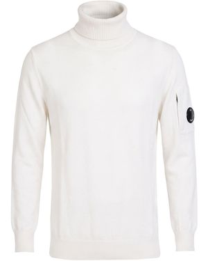 C.P. Company Turtleneck Virgin Wool, Polyester - White