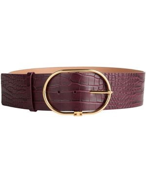 Elisabetta Franchi Burgundy Belt Polyurethane, Polyester - Purple