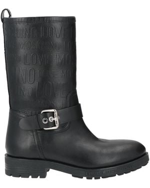 Love Moschino Ankle Boots Leather - Black
