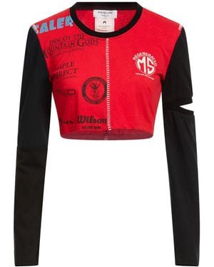 Marine Serre Line T-Shirt Cotton - Red
