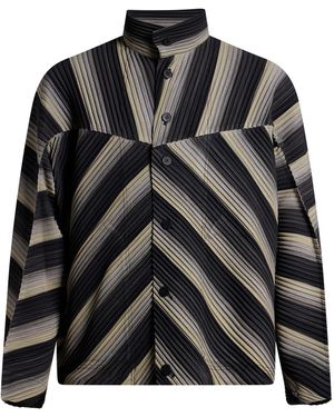 Issey Miyake Charcoal Jacket Polyester - Black