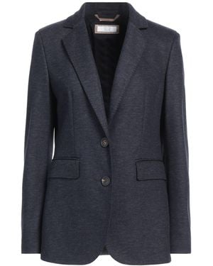 Peserico EASY Midnight Blazer Polyamide, Virgin Wool, Elastane - Blue