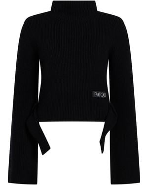 Patou Turtleneck Merino Wool, Cashmere, Polyester - Black