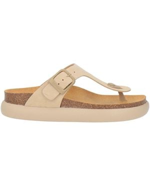 Scholl Thong Sandal Textile Fibres - White