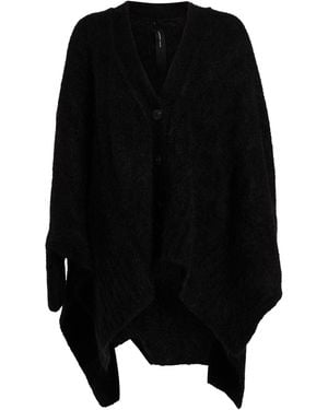 Isabel Benenato Cardigan Mohair Wool, Wool, Polyamide, Elastane - Black