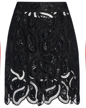 Dolce & Gabbana Mini Skirt Viscose, Cotton, Polyamide, Elastane - Black