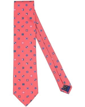 Etro Coral Ties & Bow Ties Silk - Pink