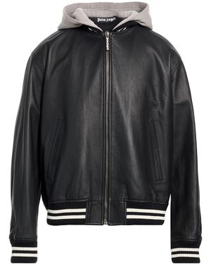 Palm Angels Jacket Leather - Black