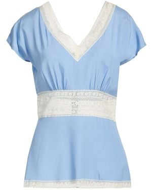 P.A.R.O.S.H. P.A.R.O..H. Top Silk, Elastane, Polyamide - Blue