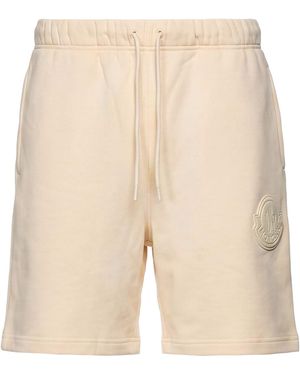 Moncler Ivory Shorts & Bermuda Shorts Cotton - Natural