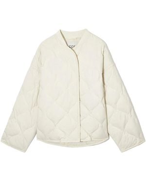 COS Oversized Quilted Jacket - White