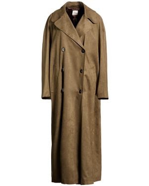Alysi Crème Military Overcoat & Trench Coat Polyester, Elastane - Natural