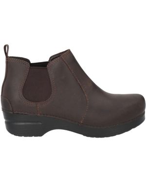 Dansko Chocolate Ankle Boots Leather - Brown