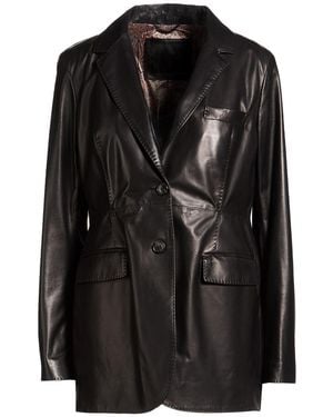 Myskin Blazer Leather - Black