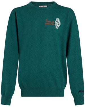 MC2 Saint Barth Dark Sweater Wool, Viscose, Cashmere, Polyamide - Green