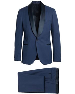 Lardini Suit Wool, Cotton - Blue