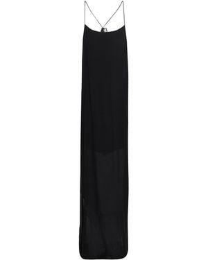 Isabel Benenato Maxi Dress Silk - Black