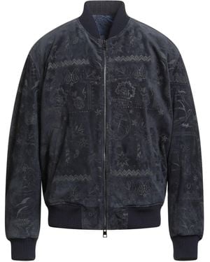 Etro Midnight Jacket Lambskin, Virgin Wool, Polyamide, Elastane - Blue