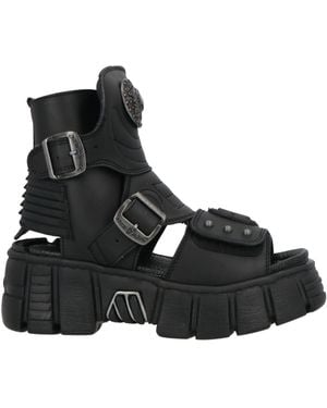 New Rock Sandals Textile Fibers - Black