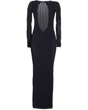 The Attico Maxi Dress Viscose, Alpaca Wool, Polyamide - Blue