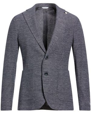 Manuel Ritz Blazer Cotton, Polyamide, Linen - Blue