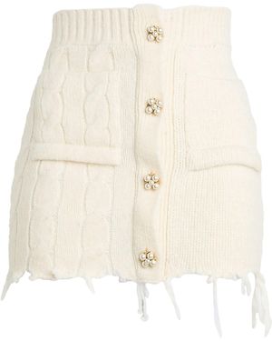 Vetements Mini Skirt Alpaca Wool, Polyamide, Wool - Natural