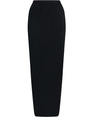 Rick Owens Maxi Skirt Wool - Black