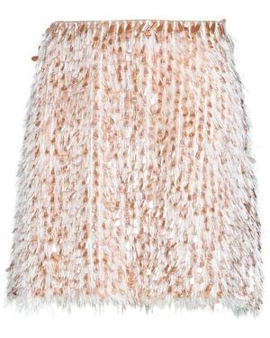 Elisabetta Franchi Mini Skirt Polyamide - Natural