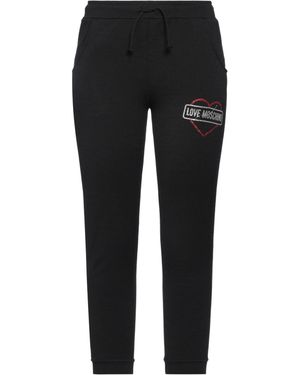 Love Moschino Trousers Cotton, Elastane - Black