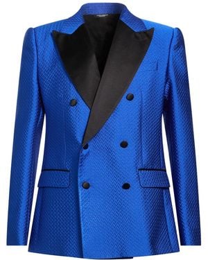 Dolce & Gabbana Bright Blazer Polyester, Polyamide - Blue