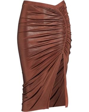 Rick Owens Midi Skirt Viscose, Elastane - Brown