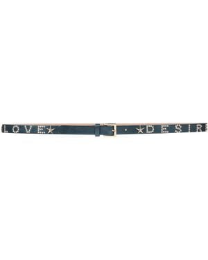 Red(V) Belt Leather - White