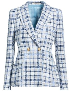 Tagliatore 0205 Blazer Polyester, Linen - Blue