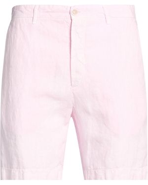 120% Lino Fuchsia Shorts & Bermuda Shorts Linen - Pink