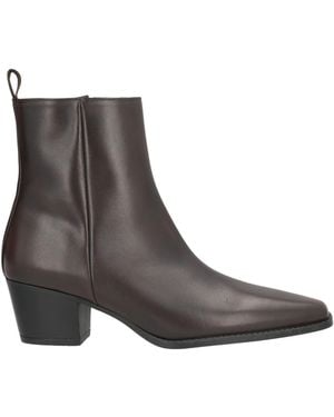 Bianca Di Dark Ankle Boots Leather - Brown