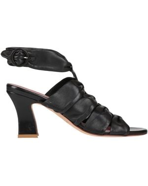 LORENA PAGGI Sandals Leather - Black