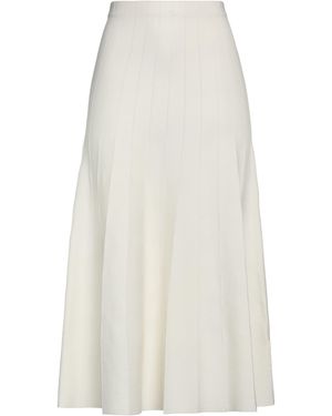 Akep Midi Skirt Viscose, Polyester - White