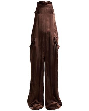 Rick Owens Jumpsuit Cupro - Brown