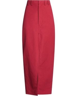 Brunello Cucinelli Maxi Skirt Cotton, Linen - Red