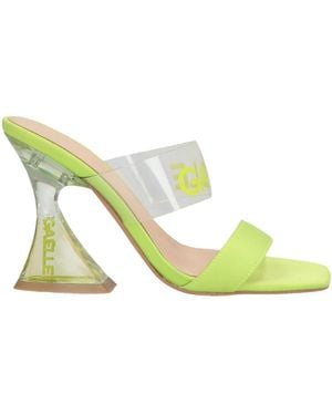 Gaelle Paris Sandals Textile Fibers, Plastic - Green
