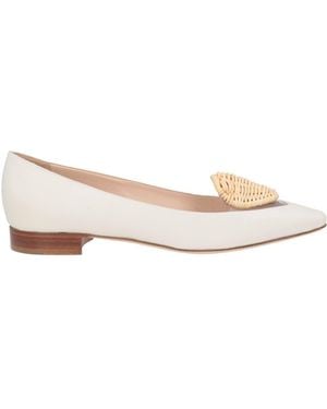 Rodo Ivory Ballet Flats Leather - Natural