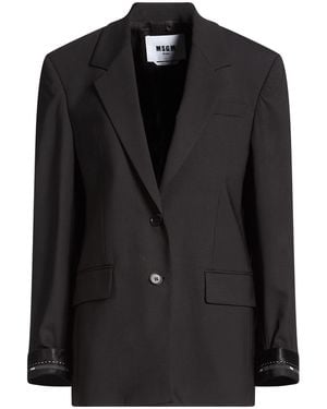 MSGM Blazer Virgin Wool, Elastane - Black