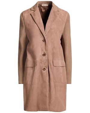 Purotatto Coat Leather, Cotton - Brown