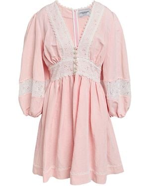 Forte Mini Dress Viscose, Linen - Pink