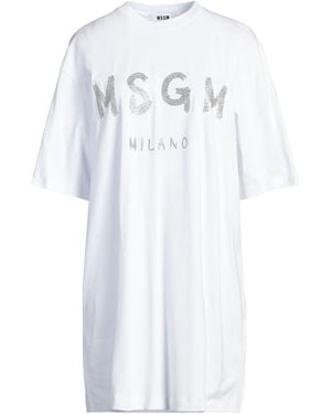 MSGM Mini Dress Cotton - White